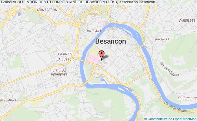 plan association Association Des Etudiants Kine De Besancon (aekb) Besançon cedex
