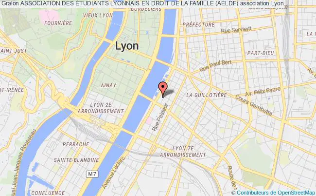 plan association Association Des Étudiants Lyonnais En Droit De La Famille (aeldf) Lyon Cedex 02