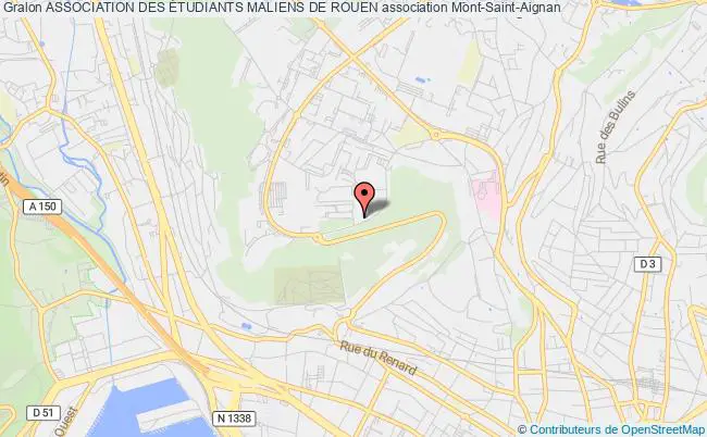 plan association Association Des Étudiants Maliens De Rouen Mont-Saint-Aignan