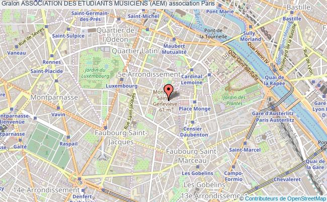 plan association Association Des Etudiants Musiciens (aem) Paris 5e