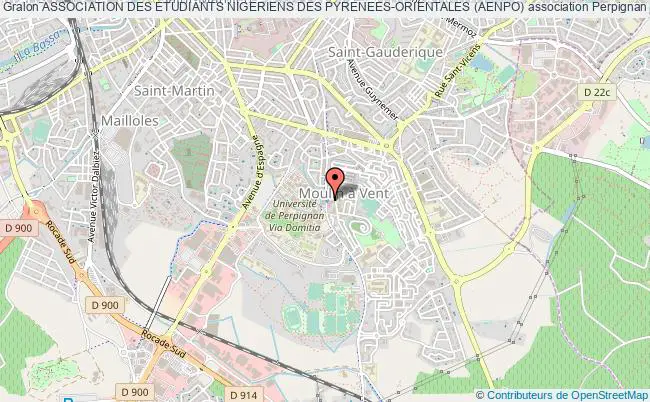 plan association Association Des Etudiants Nigeriens Des Pyrenees-orientales (aenpo) Perpignan