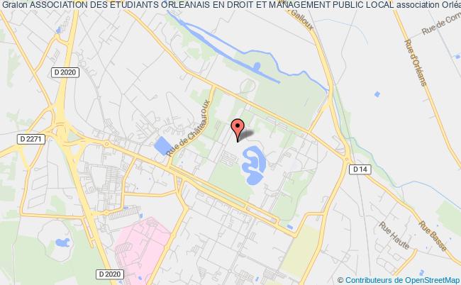 plan association Association Des Etudiants Orleanais En Droit Et Management Public Local Orléans  cedex