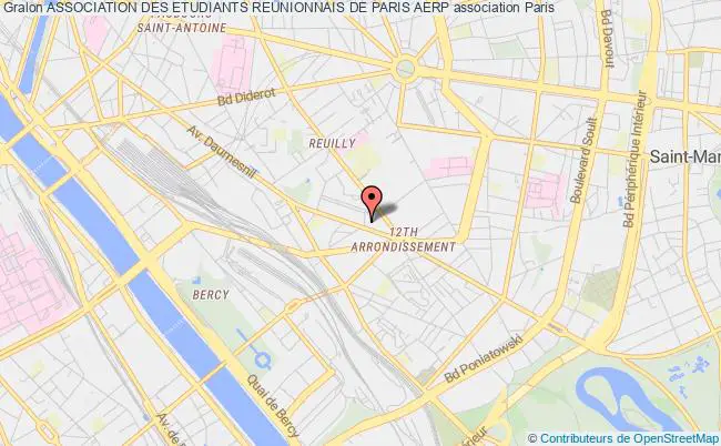 plan association Association Des Etudiants Reunionnais De Paris Aerp Paris