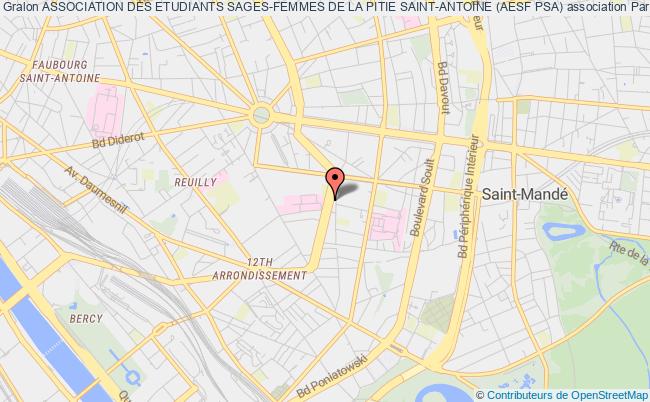plan association Association Des Etudiants Sages-femmes De La Pitie Saint-antoine (aesf Psa) Paris