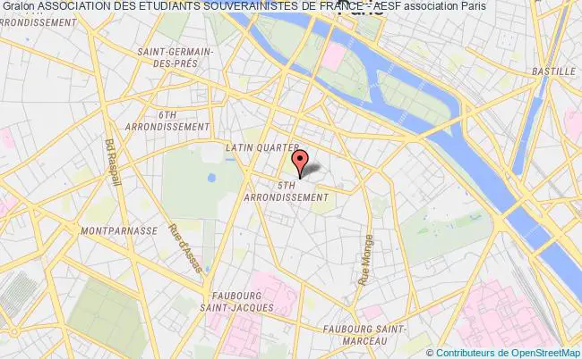 plan association Association Des Etudiants Souverainistes De France - Aesf Paris