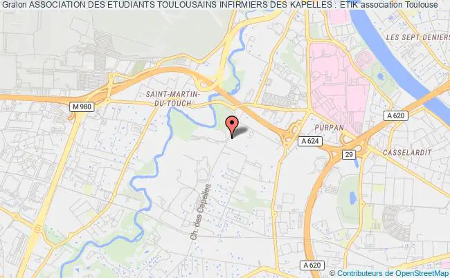 plan association Association Des Etudiants Toulousains Infirmiers Des Kapelles : Etik Toulouse