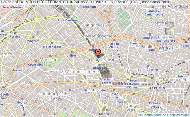 plan association Association Des Etudiants Tunisiens Solidaires En France (etsf) Paris