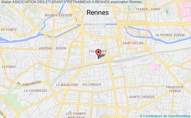 plan association Association Des Etudiants Vietnamiens A Rennes Rennes