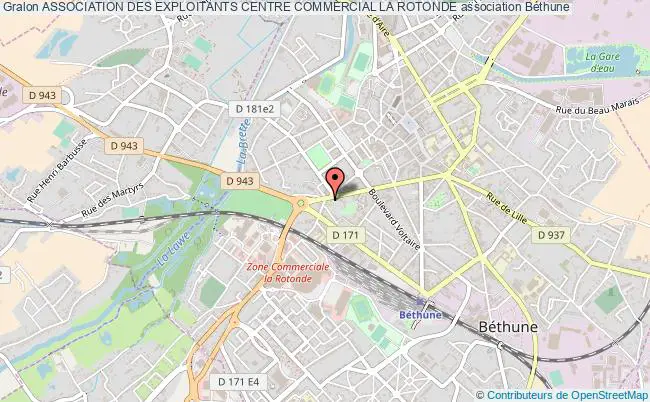 plan association Association Des Exploitants Centre Commercial La Rotonde Béthune