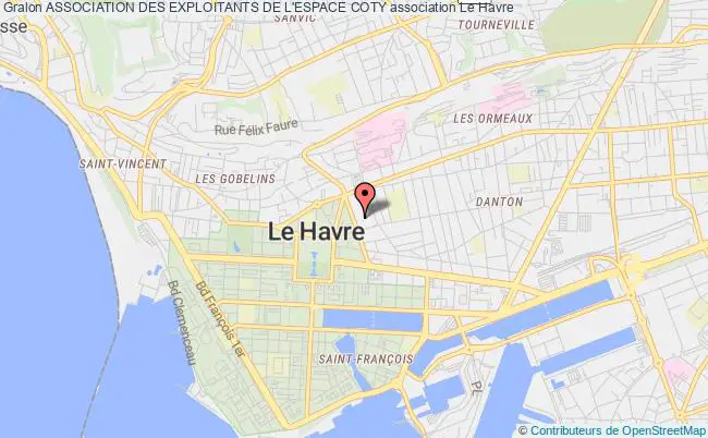 plan association Association Des Exploitants De L'espace Coty Le Havre
