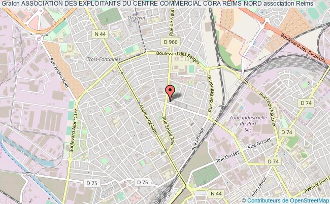 plan association Association Des Exploitants Du Centre Commercial Cora Reims Nord Reims