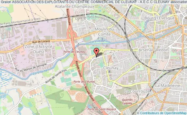 plan association Association Des Exploitants Du Centre Commercial De Cleunay - A.e.c.c Cleunay Rennes