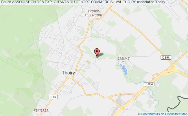 plan association Association Des Exploitants Du Centre Commercial Val Thoiry Thoiry