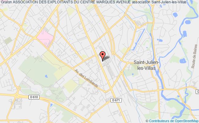 plan association Association Des Exploitants Du Centre Marques Avenue Saint-Julien-les-Villas
