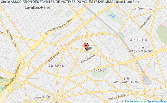 plan association Association Des Familles De Victimes Du Vol Egyptair Ms804 Paris