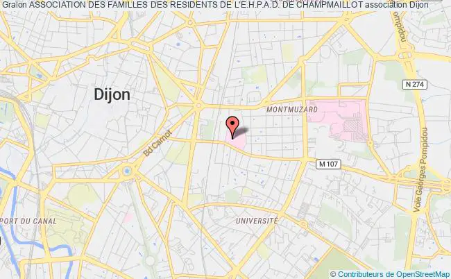 plan association Association Des Familles Des Residents De L'e.h.p.a.d. De Champmaillot Dijon cedex
