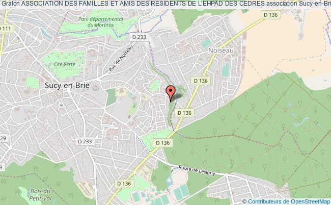 plan association Association Des Familles Et Amis Des Residents De L'ehpad Des Cedres Sucy-en-Brie