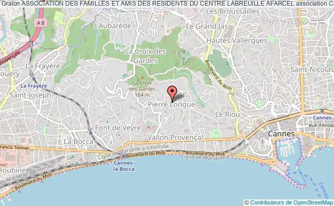 plan association Association Des Familles Et Amis Des Residents Du Centre Labreuille Afarcel Cannes
