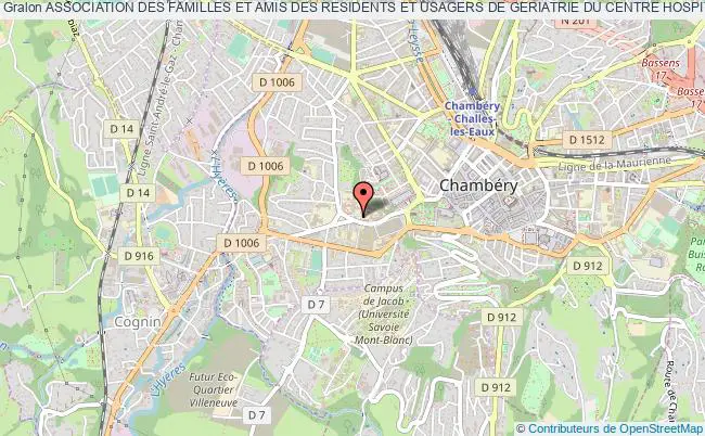 plan association Association Des Familles Et Amis Des Residents Et Usagers De Geriatrie Du Centre Hospitalier De Chambery - A.f.a.r 73 Chambéry