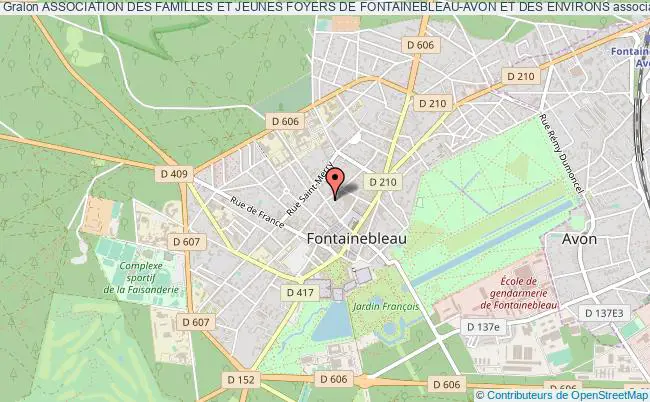 plan association Association Des Familles Et Jeunes Foyers De Fontainebleau-avon Et Des Environs Fontainebleau