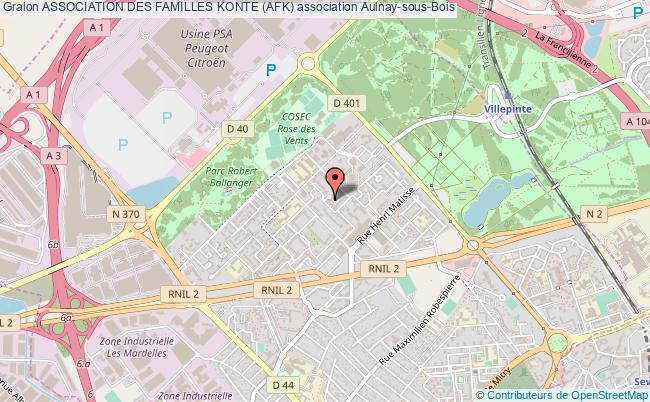 plan association Association Des Familles Konte (afk) Aulnay-sous-Bois