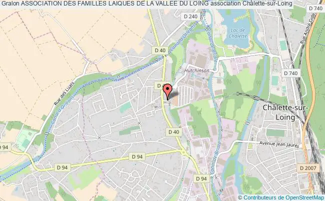 plan association Association Des Familles Laiques De La Vallee Du Loing Châlette-sur-Loing