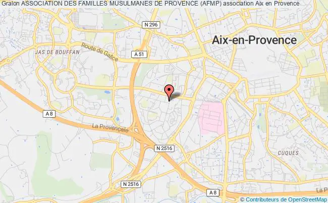 plan association Association Des Familles Musulmanes De Provence (afmp) Aix-en-Provence