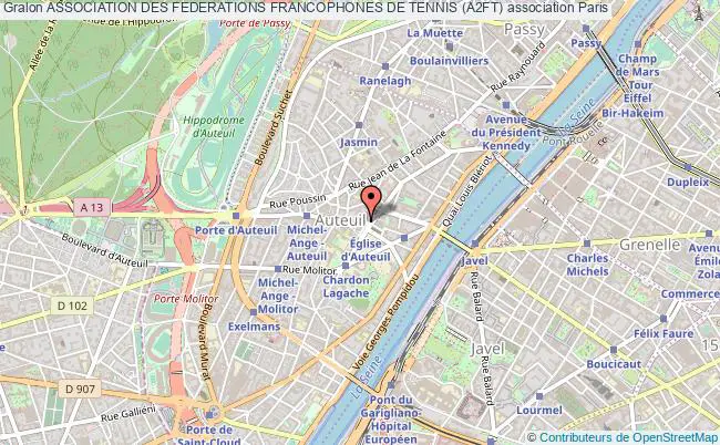 plan association Association Des Federations Francophones De Tennis (a2ft) Paris