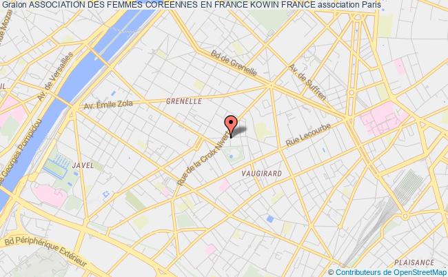 plan association Association Des Femmes Coreennes En France Kowin France Paris