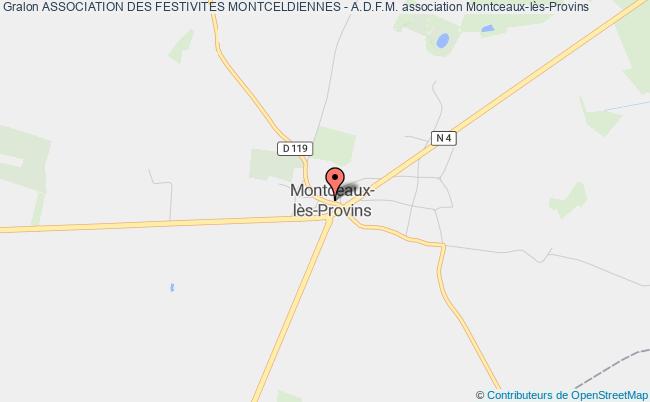 plan association Association Des Festivites Montceldiennes - A.d.f.m. Montceaux-lès-Provins