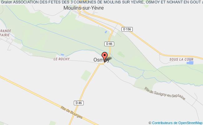 plan association Association Des Fetes Des 3 Communes De Moulins Sur Yevre, Osmoy Et Nohant En Gout Osmoy