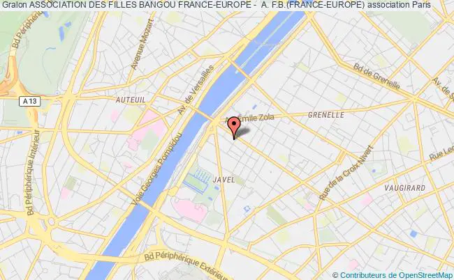 plan association Association Des Filles Bangou France-europe -  A. F.b.(france-europe) Paris