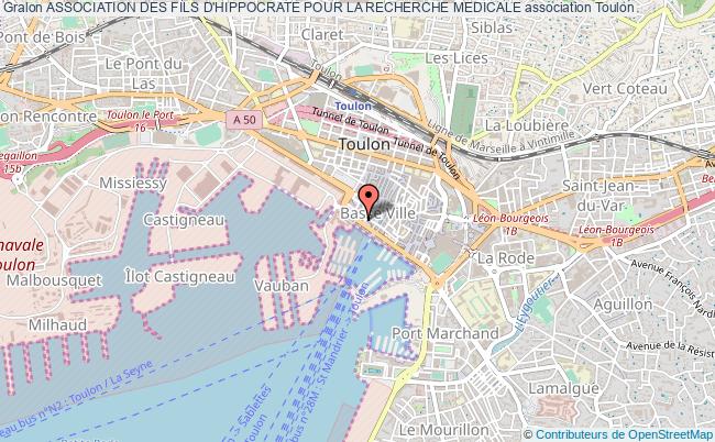 plan association Association Des Fils D'hippocrate Pour La Recherche Medicale Toulon