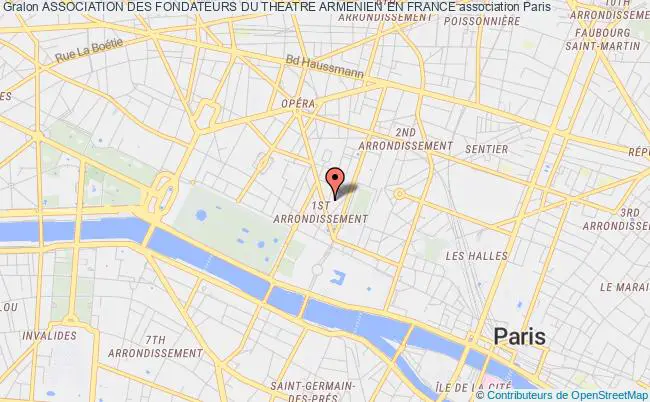 plan association Association Des Fondateurs Du Theatre Armenien En France Paris