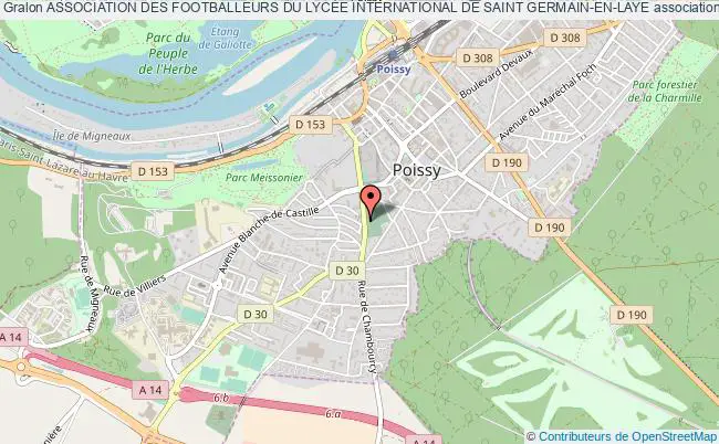 plan association Association Des Footballeurs Du LycÉe International De Saint Germain-en-laye Poissy