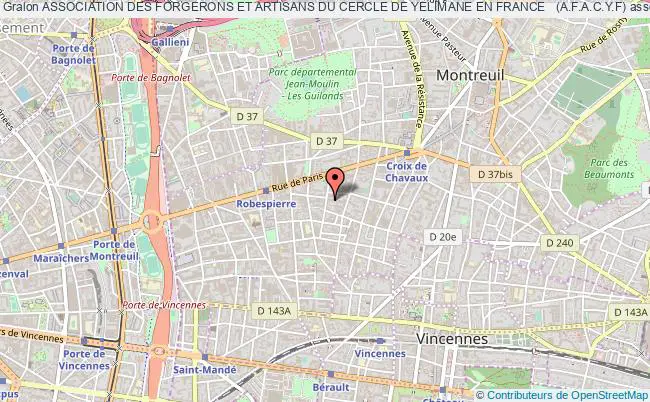 plan association Association Des Forgerons Et Artisans Du Cercle De Yelimane En France   (a.f.a.c.y.f) Montreuil