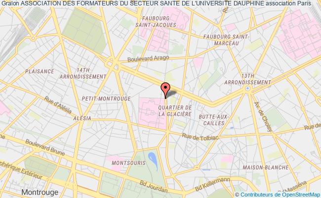 plan association Association Des Formateurs Du Secteur Sante De L'universite Dauphine Paris