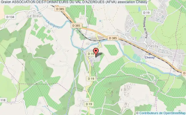 plan association Association Des Formateurs Du Val D'azergues (afva) Chessy