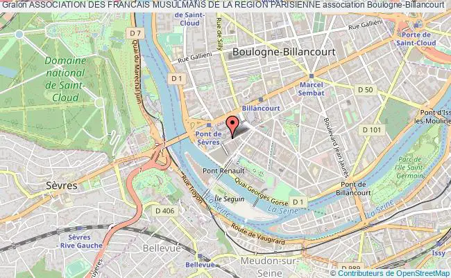 plan association Association Des Francais Musulmans De La Region Parisienne Boulogne-Billancourt