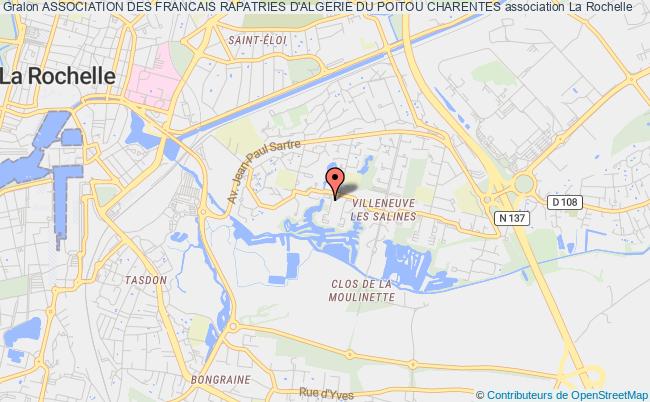 plan association Association Des Francais Rapatries D'algerie Du Poitou Charentes La    Rochelle