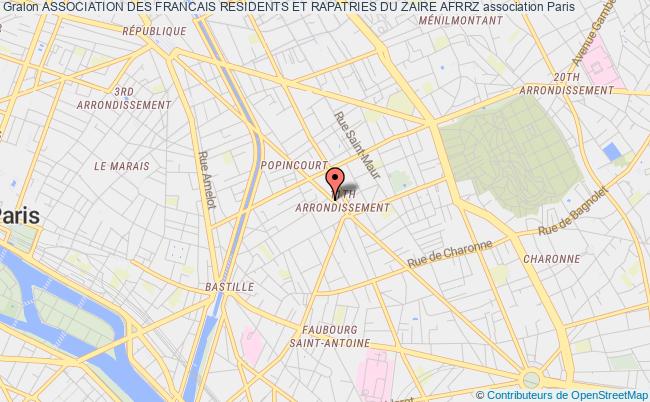 plan association Association Des Francais Residents Et Rapatries Du Zaire Afrrz Paris