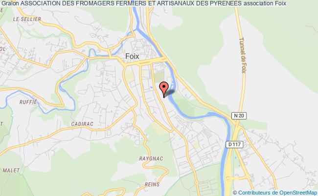 plan association Association Des Fromagers Fermiers Et Artisanaux Des Pyrenees Foix