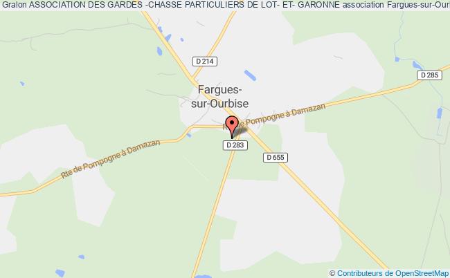 plan association Association Des Gardes -chasse Particuliers De Lot- Et- Garonne Fargues-sur-Ourbise