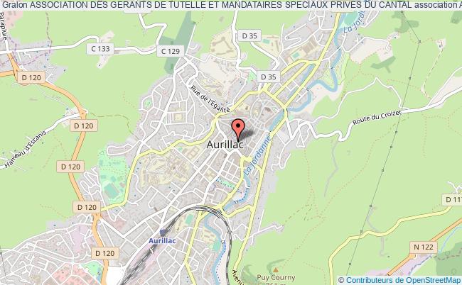 plan association Association Des Gerants De Tutelle Et Mandataires Speciaux Prives Du Cantal Aurillac
