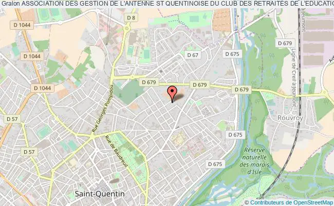 plan association Association Des Gestion De L'antenne St Quentinoise Du Club Des RetraitÉs De L'education Nationale Saint-Quentin