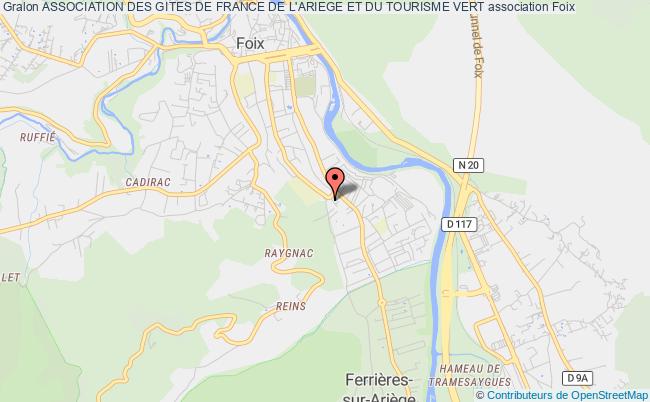plan association Association Des Gites De France De L'ariege Et Du Tourisme Vert Foix