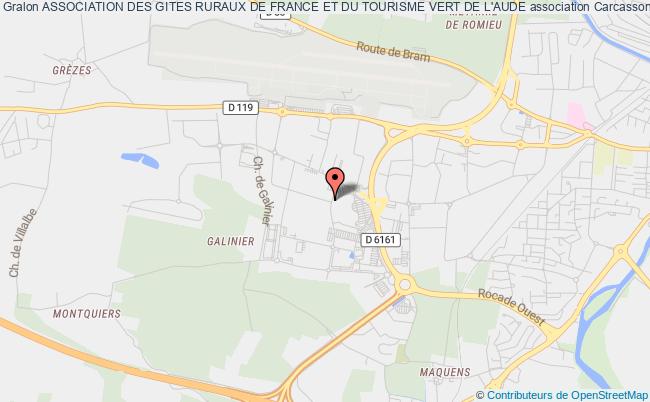 plan association Association Des Gites Ruraux De France Et Du Tourisme Vert De L'aude Carcassonne