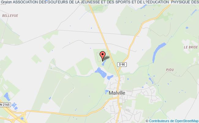 plan association Association Des Golfeurs De La Jeunesse Et Des Sports Et De L?Éducation  Physique Des Pays De La Loire Malville