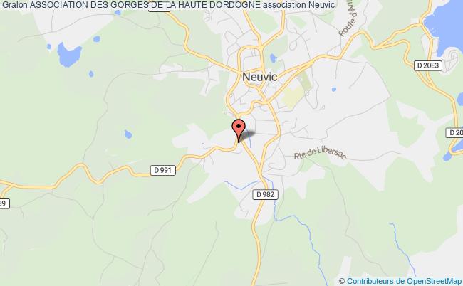 plan association Association Des Gorges De La Haute Dordogne Neuvic