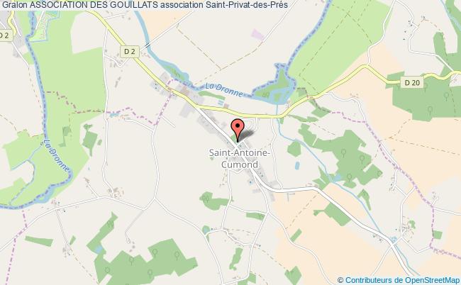plan association Association Des Gouillats Saint-Privat-des-Prés